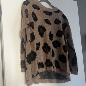 One size She + Sky leopard print sweater, great condition